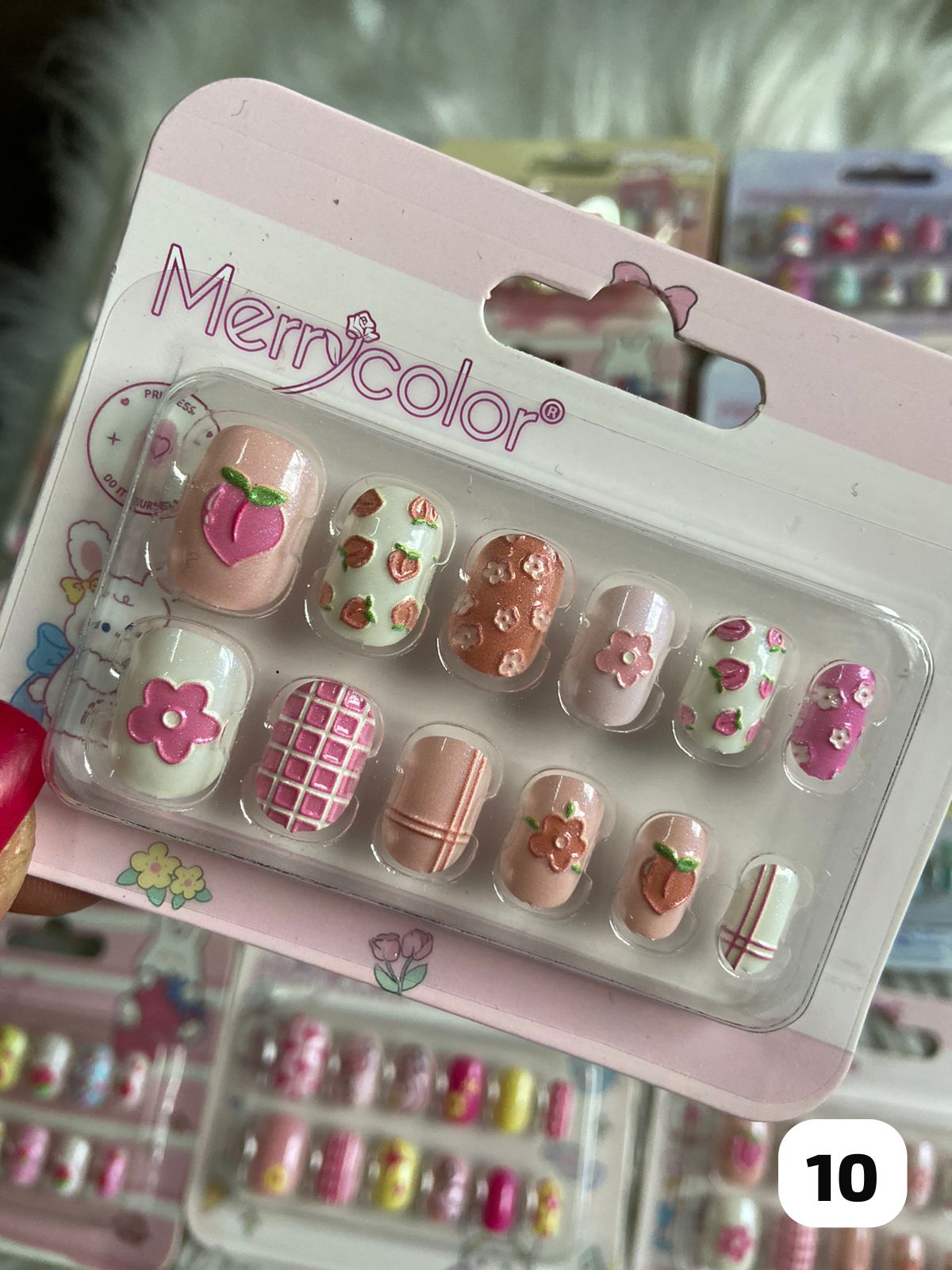 unhas postiças autocolantes infantis