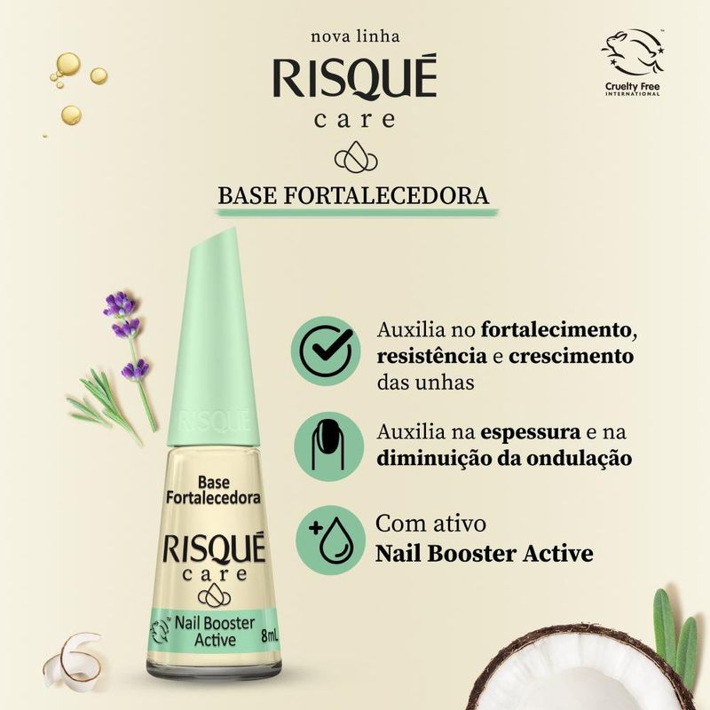 Base Fortalecedora para Unhas Risqué Óleo de Orquídea