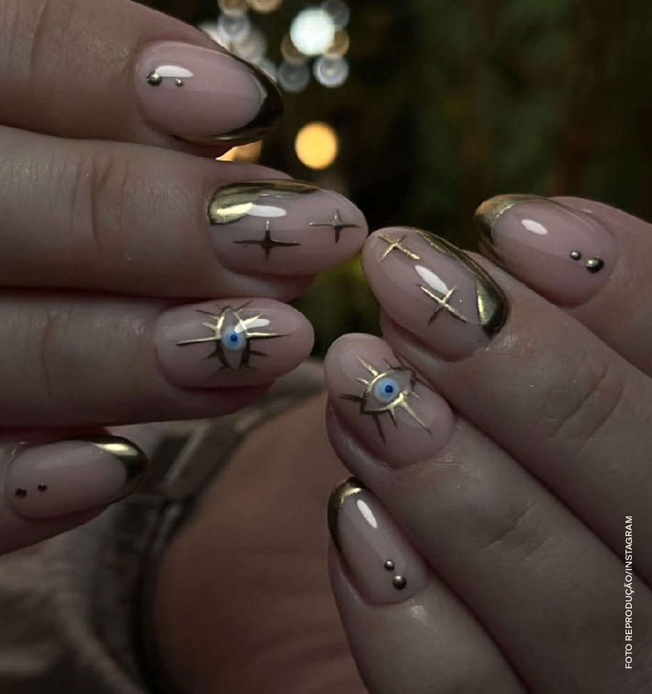 blindagem de unha decorada