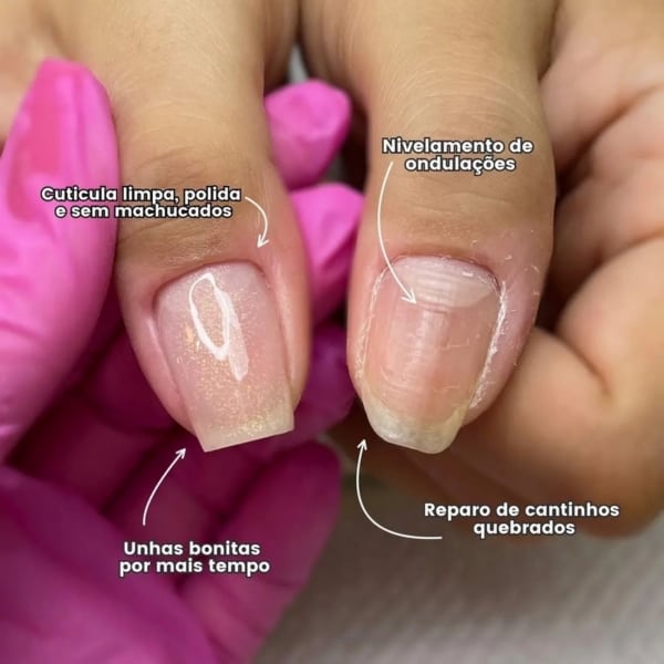 blindagem de unha natural vs banho de gel