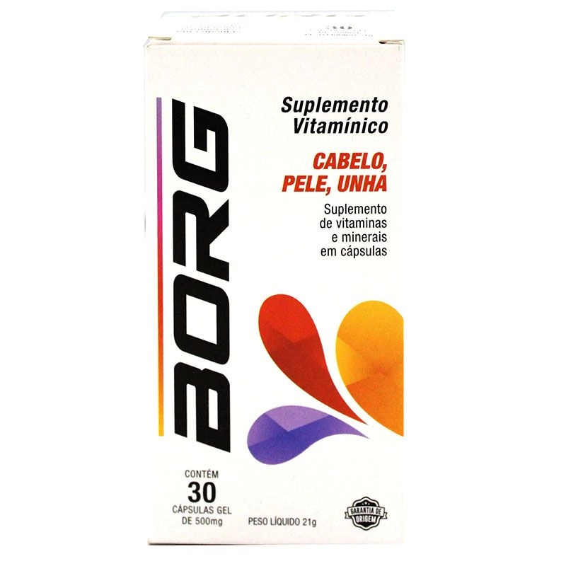 preço borg cabelo pele e unha 30 capsulas