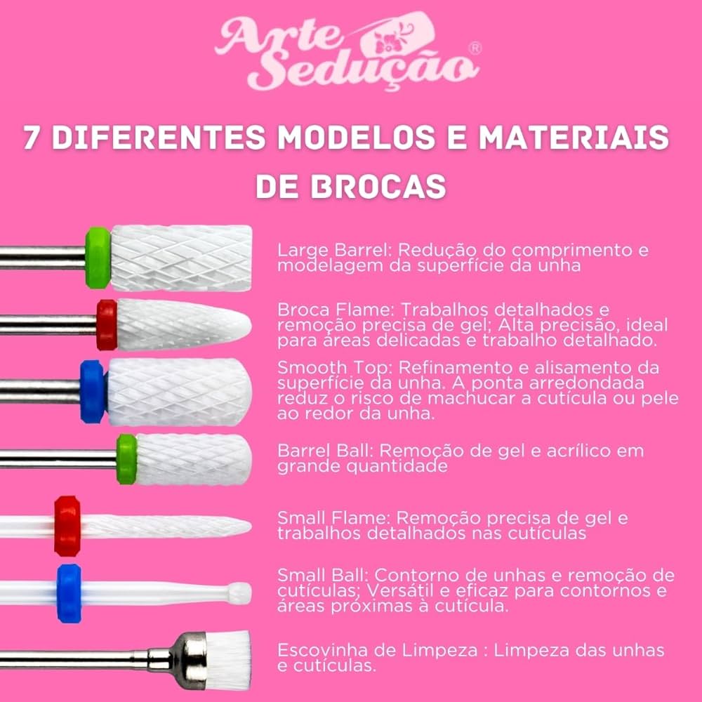 melhores brocas de unha para um kit profissional completo