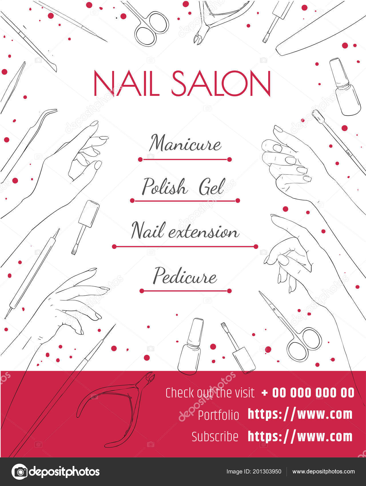 flyer manicure e pedicure online