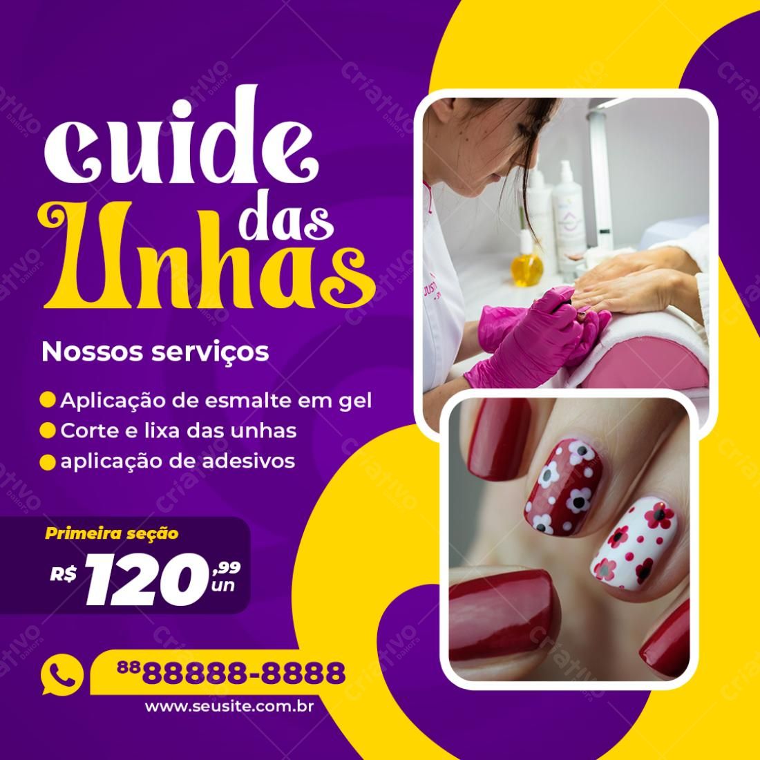 cartaz manicure para editar
