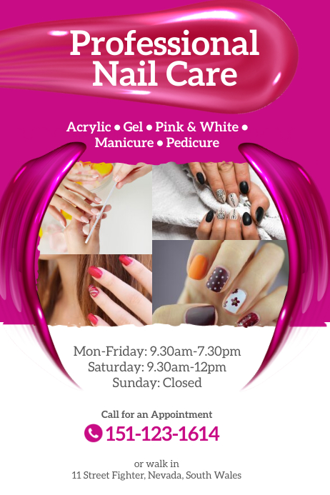 modelo de banner para nail designer