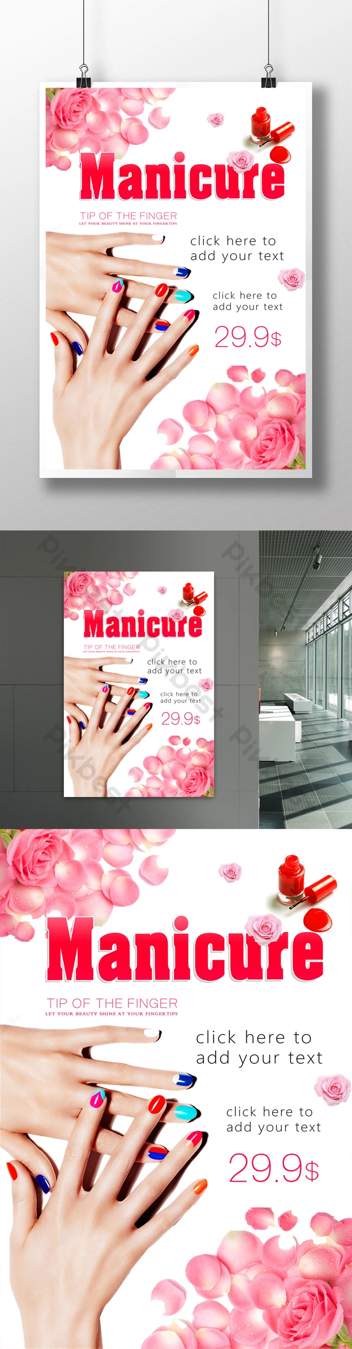 flyer manicure e pedicure online
