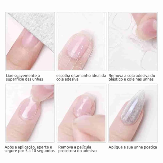 cola de unha postiça profissional