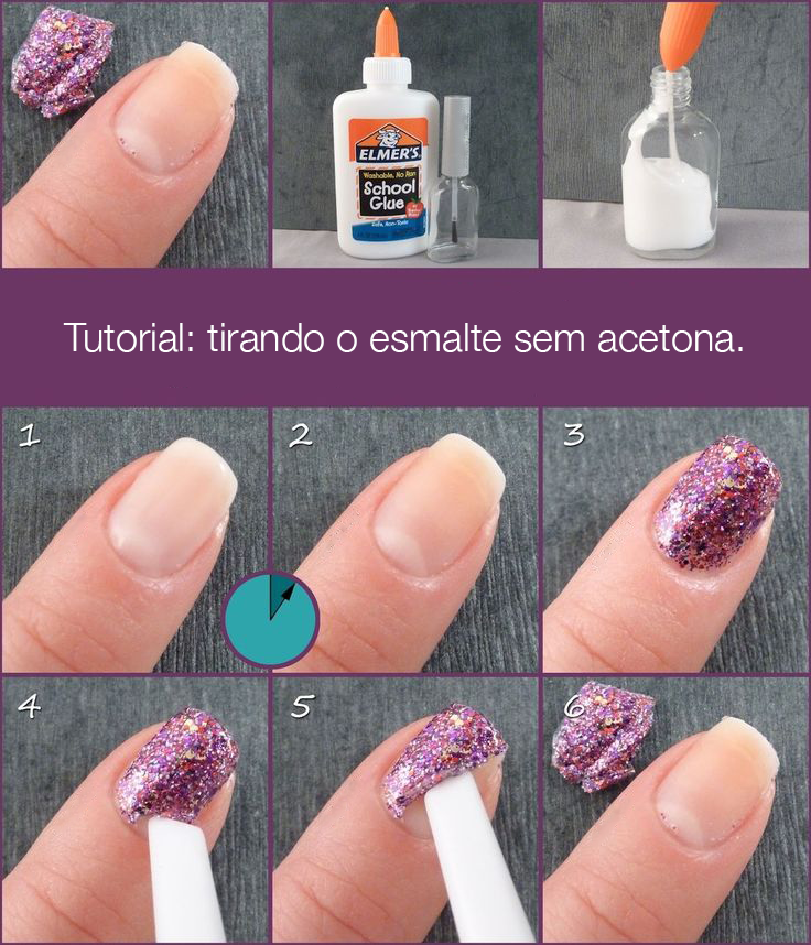 como tirar esmalte em gel em casa