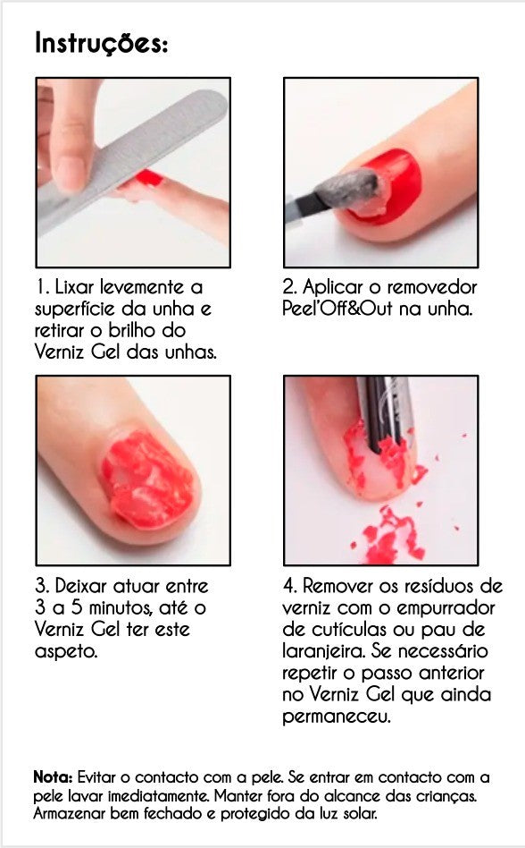 passo a passo remoção esmaltação em gel