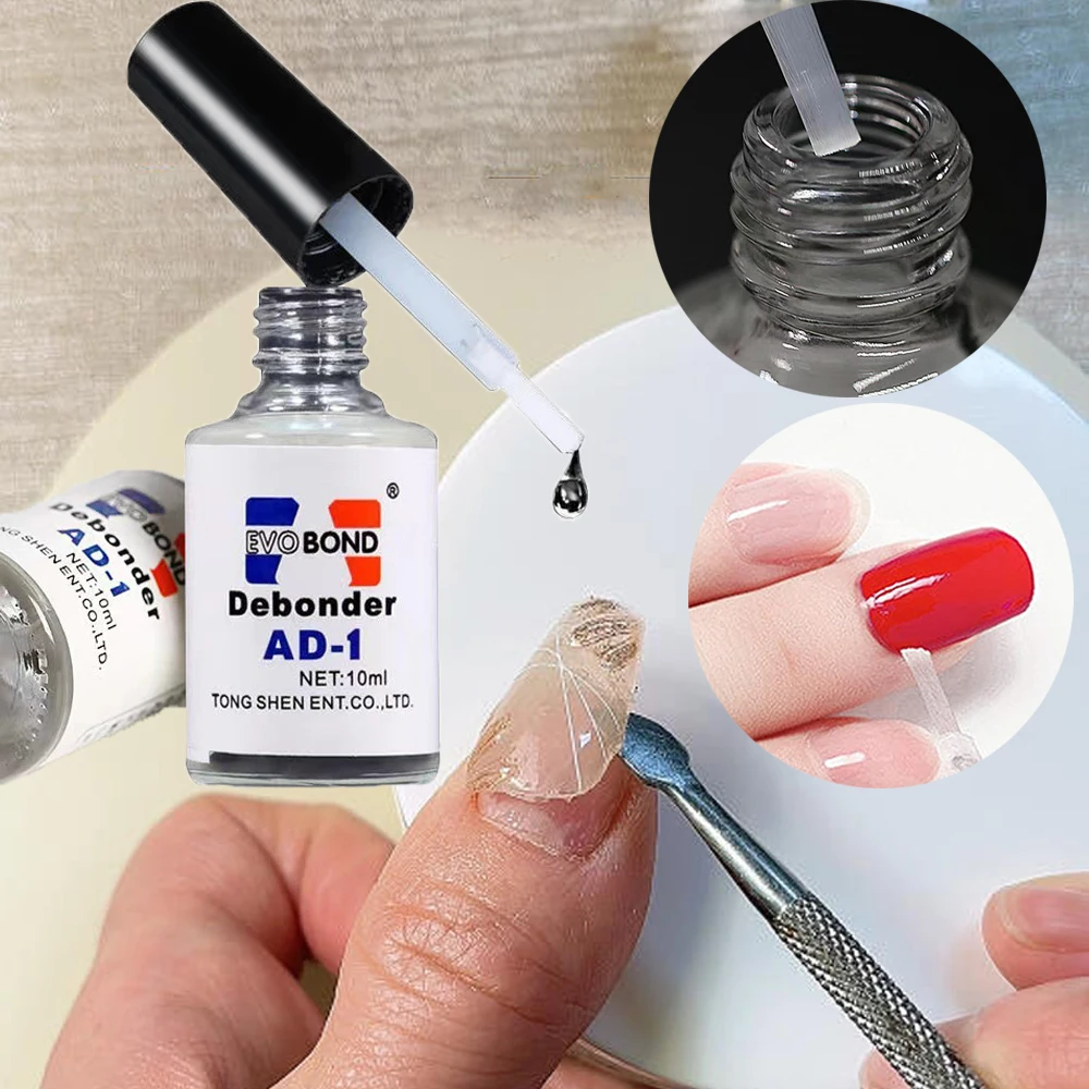 como tirar cola de unha postiça