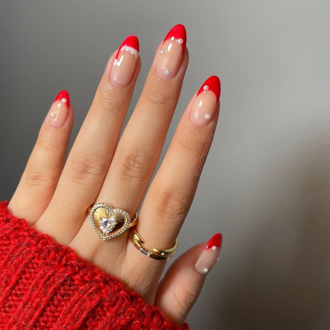 unhas brancas pratas natal