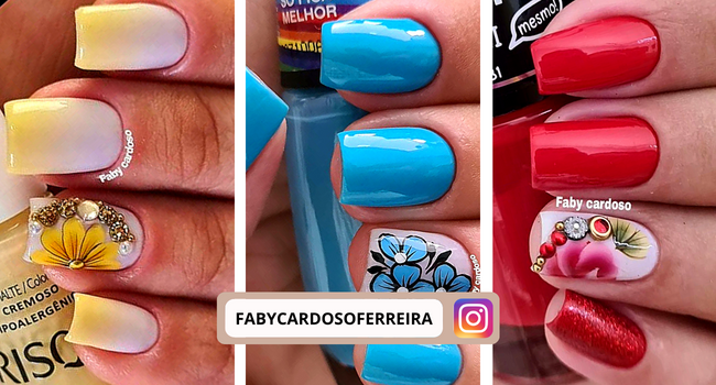 cores para unha da mao