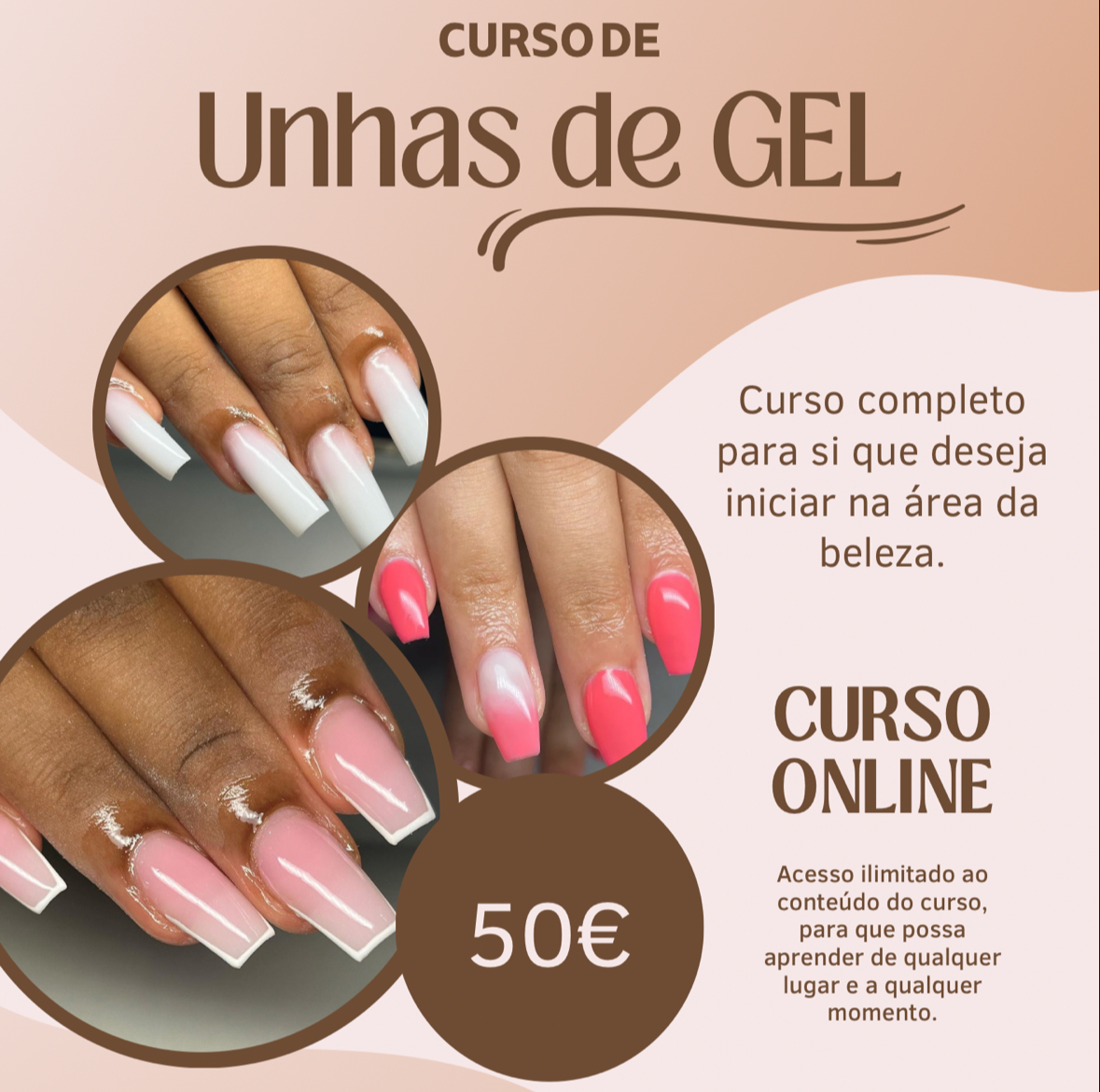 curso online unha em gel gratis