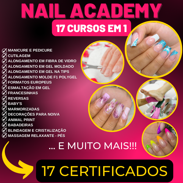 curso de alongamento de unhas em gel com certificado