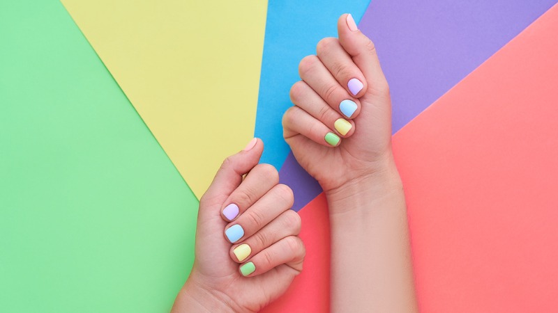 de gel unha infantil colorida