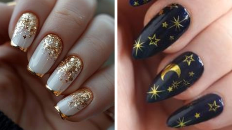 unhas decoradas ano novo baratas e elegantes