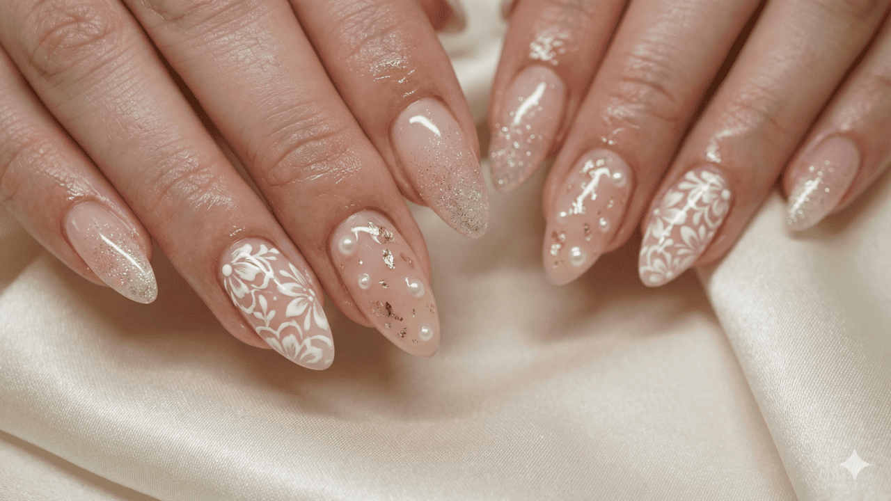 unhas claras com esmalte pastel