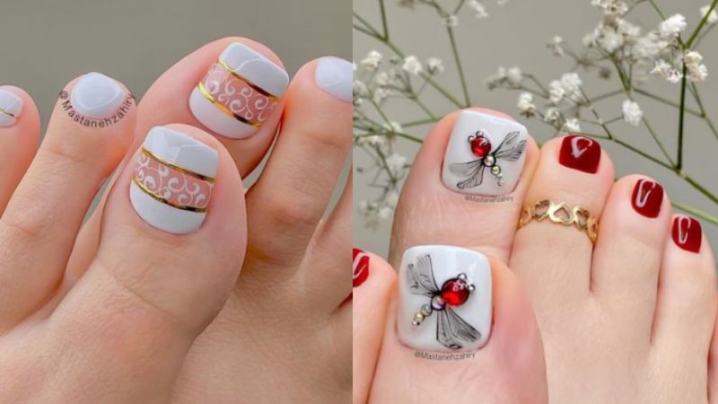 nail art para pés