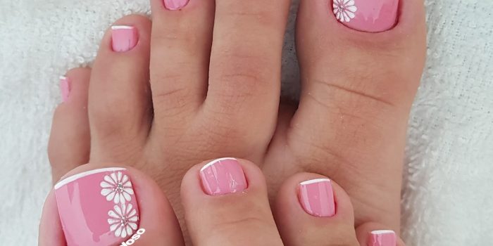esmaltação pé elegante