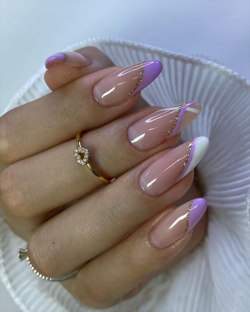 unha em gel com brilho discreto