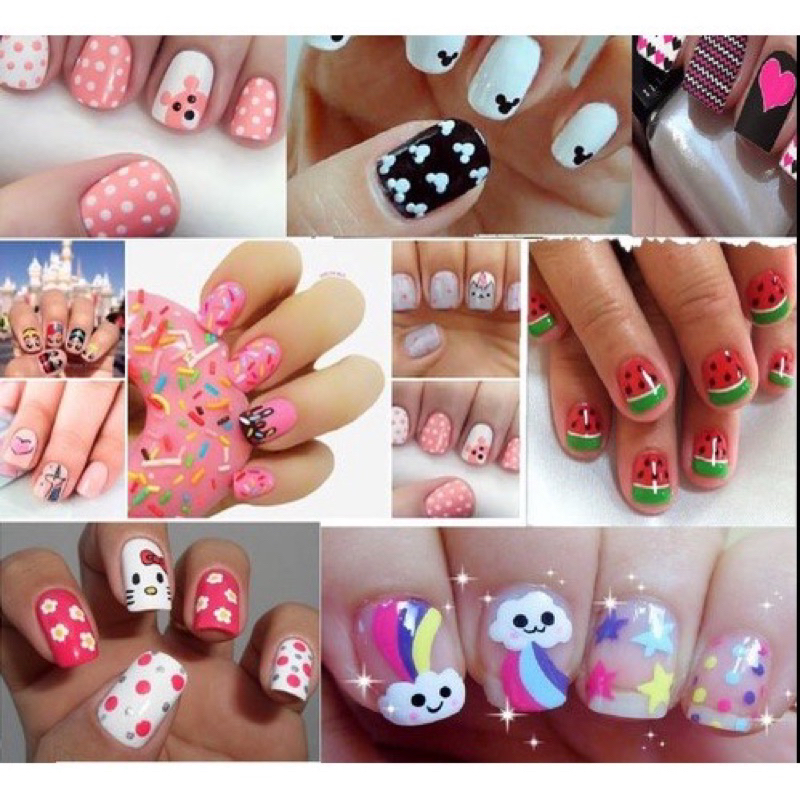 unha decorada infantil simples