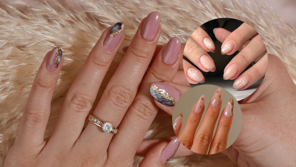 unhas natal minimalistas versus unhas natal com glitter