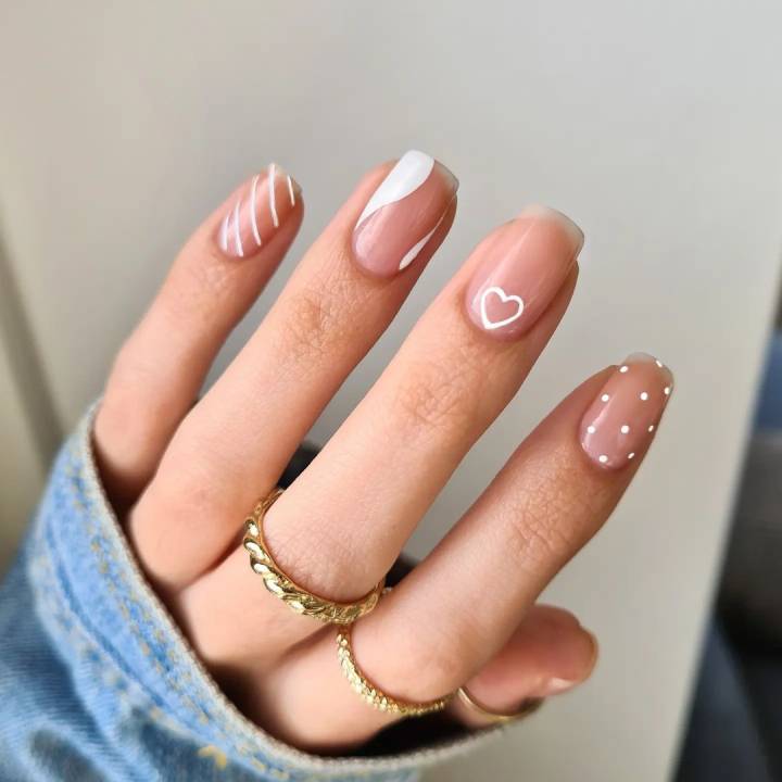 decoração de unha quadrada