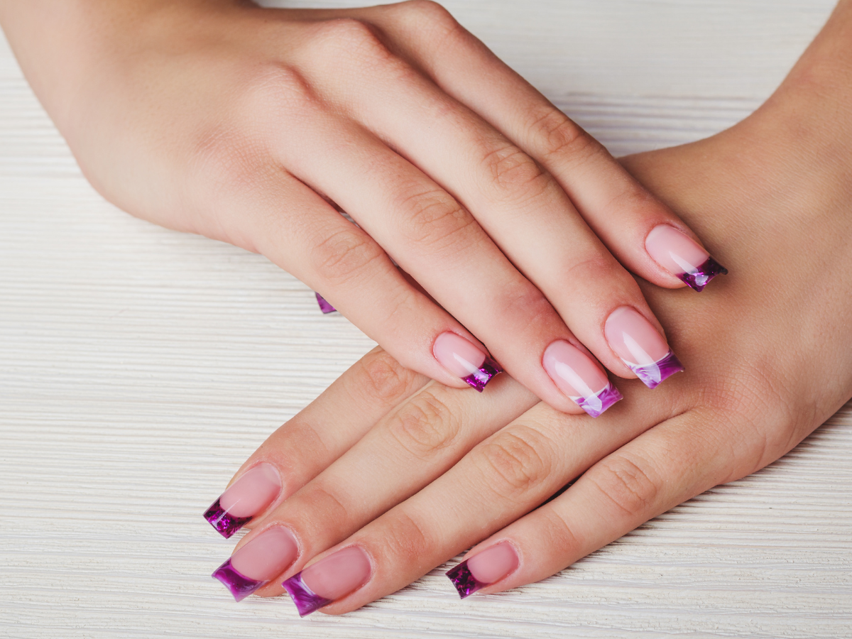 decoração de unha quadrada