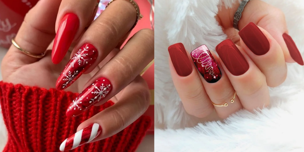 Pedrarias e Glitter: Transforme Suas Unhas Vermelhas em Obras de Arte