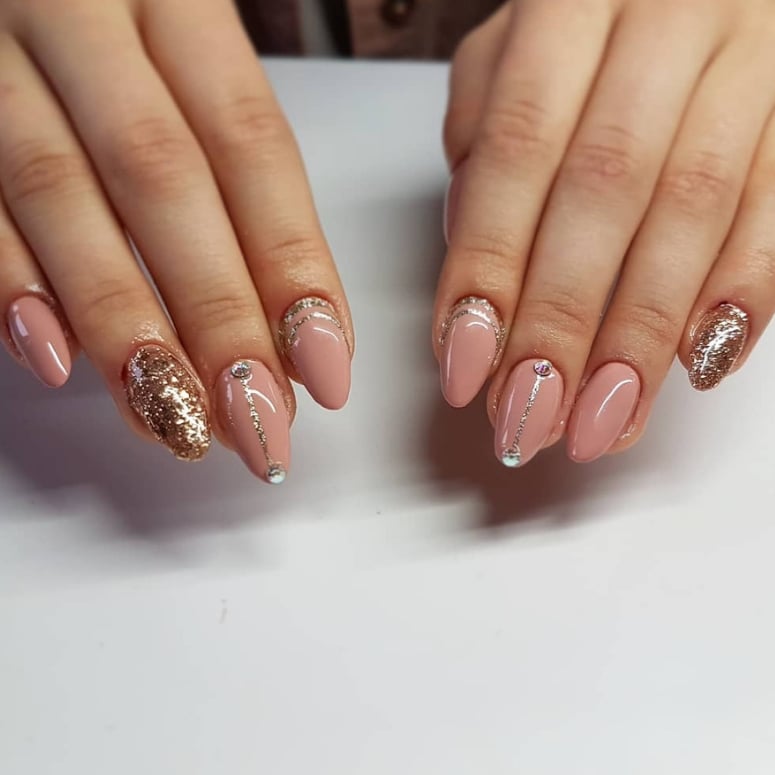 decoração unha nude