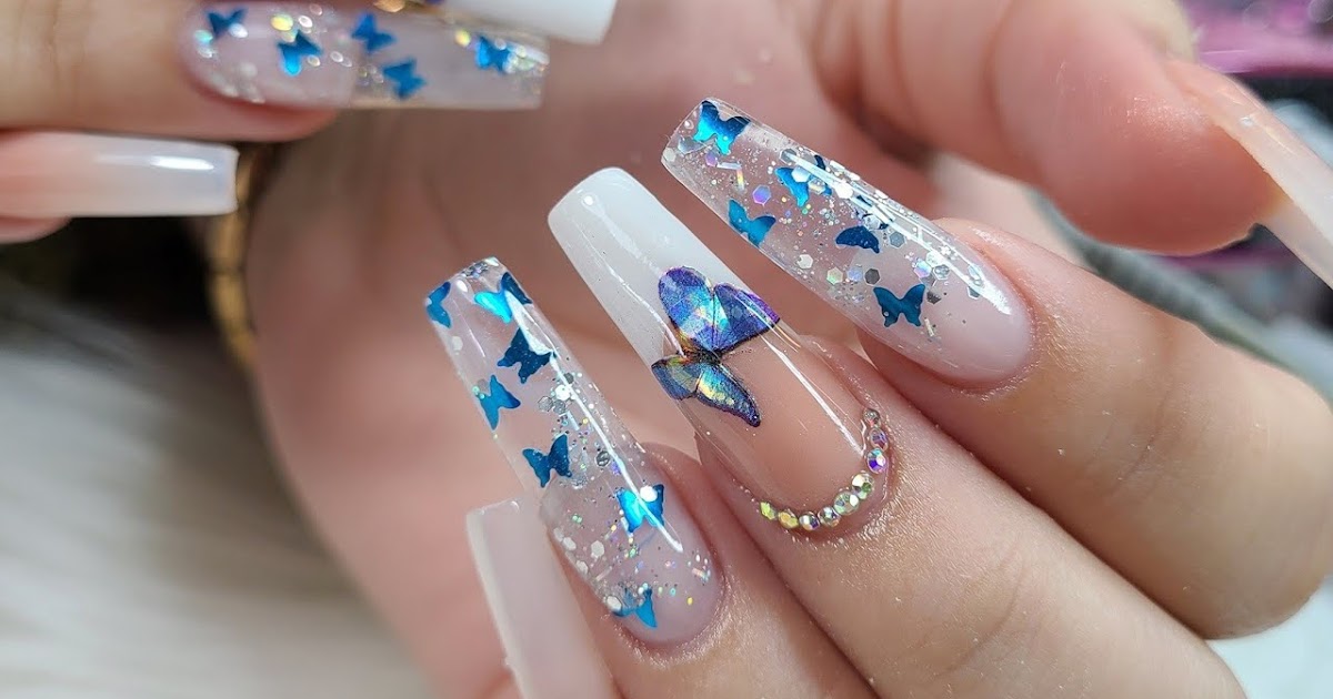 unha acrigel decorada curta