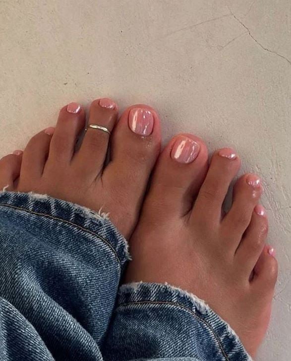 ideias de unhas do pé decoradas simples e bonitas