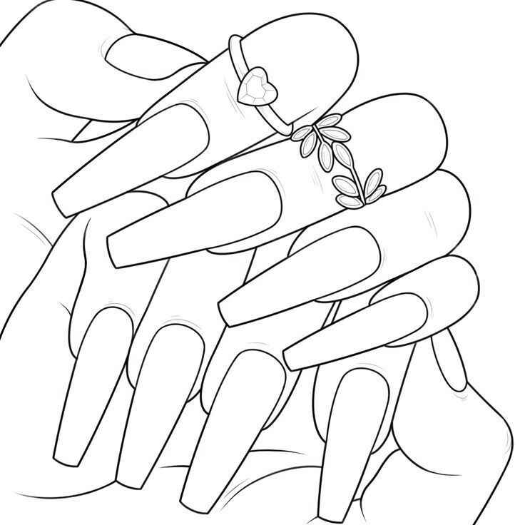 desenhos de unha para colorir grátis