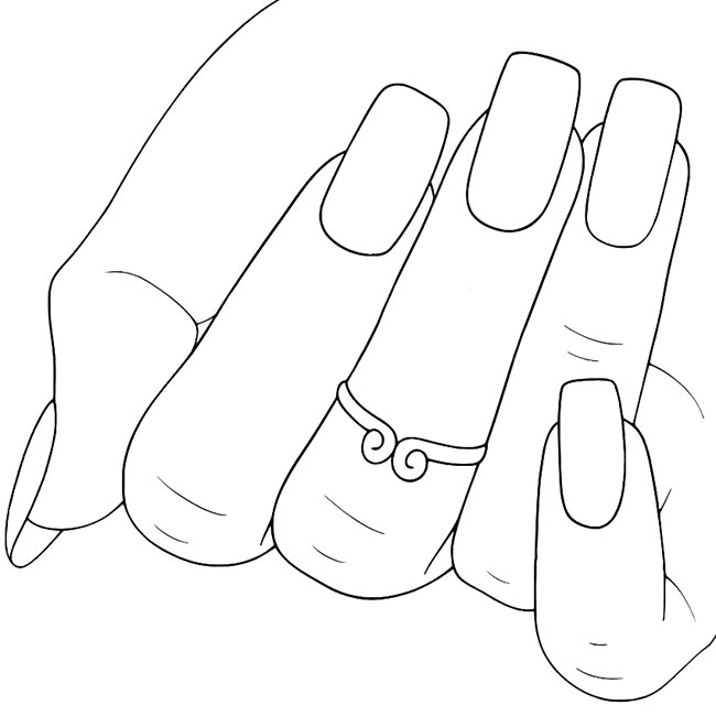 desenhos de unhas compridas para colorir