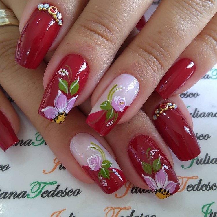 unhas decoradas curtas