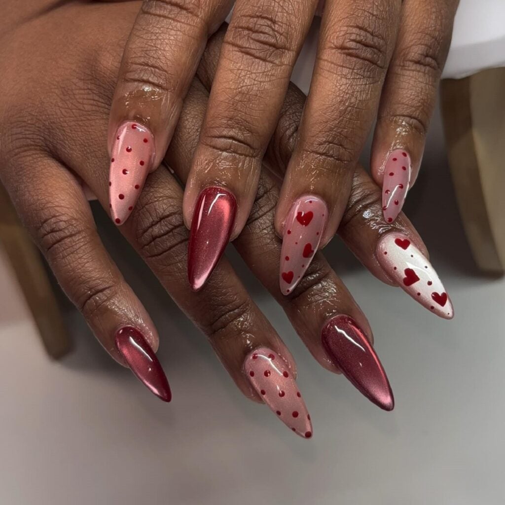 unha de gel decorada fosca
