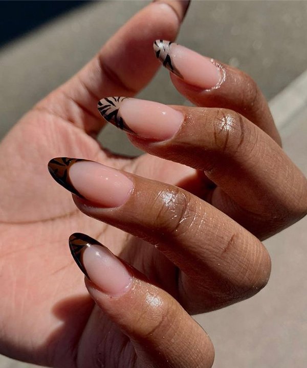 francesinha sorriso em unhas curtas passo a passo