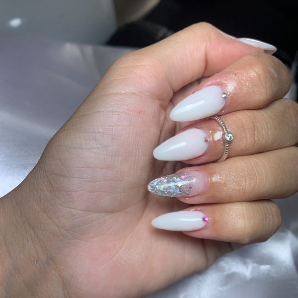 unhas de gel baby boomer