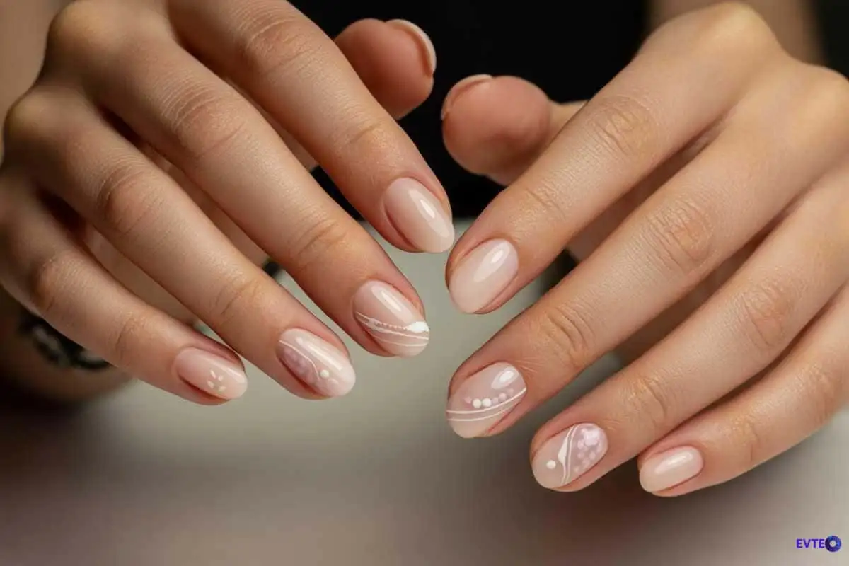 unhas de gel curtas elegantes