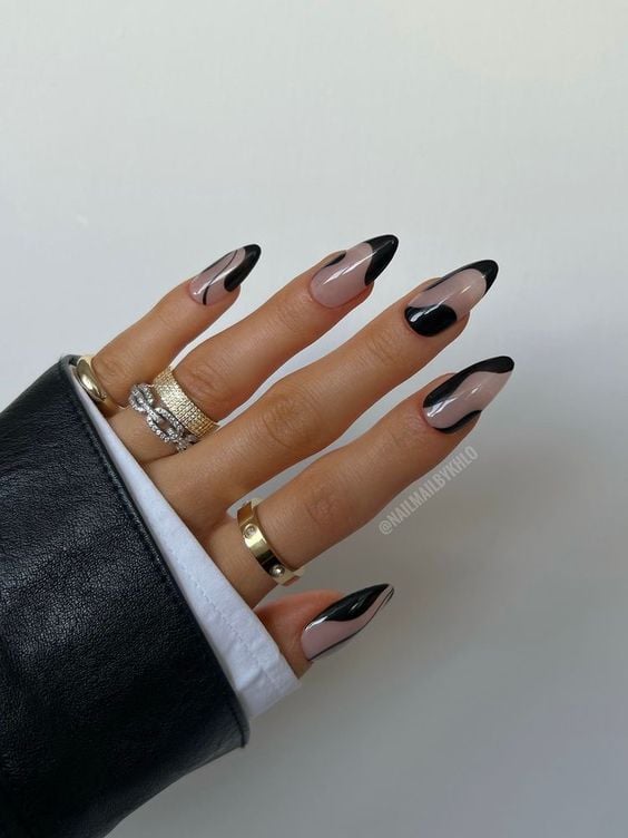 unhas de gel efeito perolado