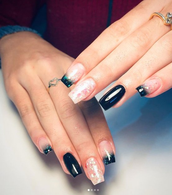 encapsulada unha em gel preta