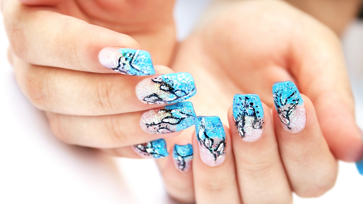 unhas em gel decoradas
