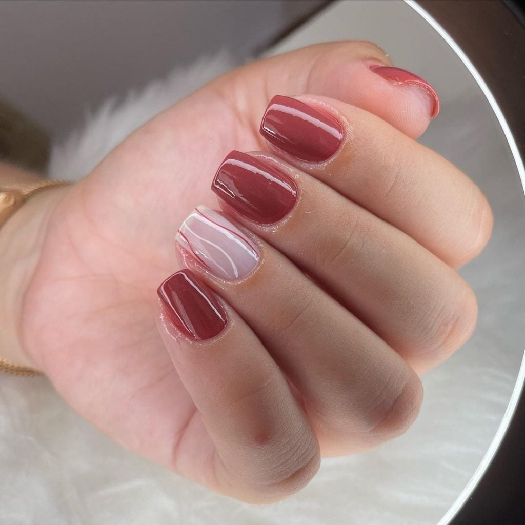 unhas curtas cores claras gel
