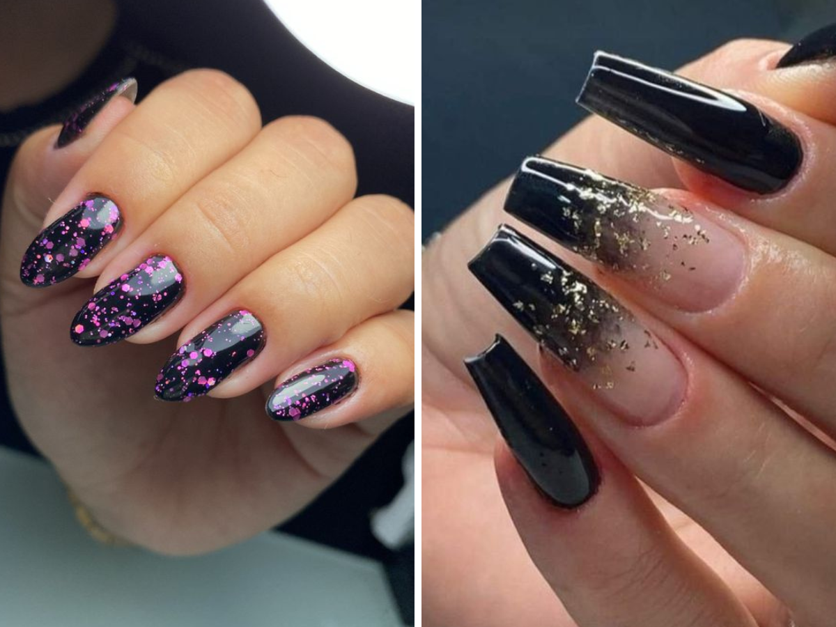 Tendências de unhas pretas luxuosas para 2024