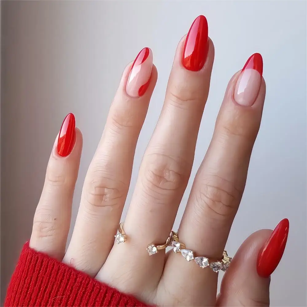 unhas postiças de natal