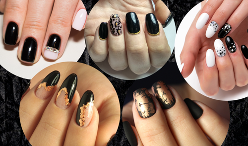 Unhas em gel pretas: Qual formato de unha combina mais?