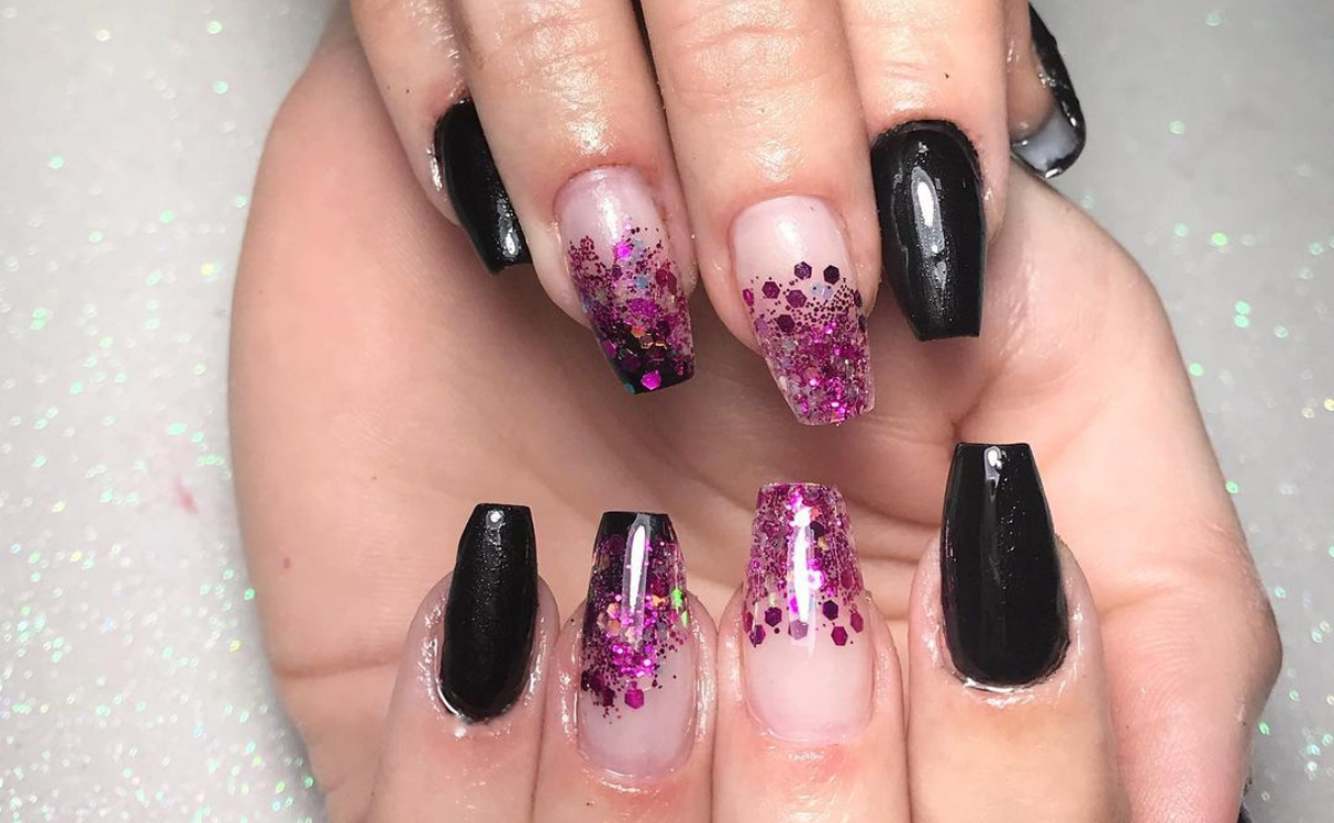 Unhas em gel pretas: Qual formato de unha combina mais?