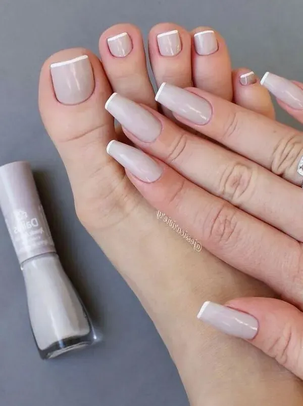 inspiração de unha francesinha para casamento