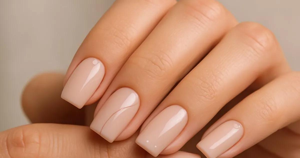 unhas quadradas com glitter