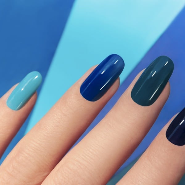 unhas quadradas coloridas